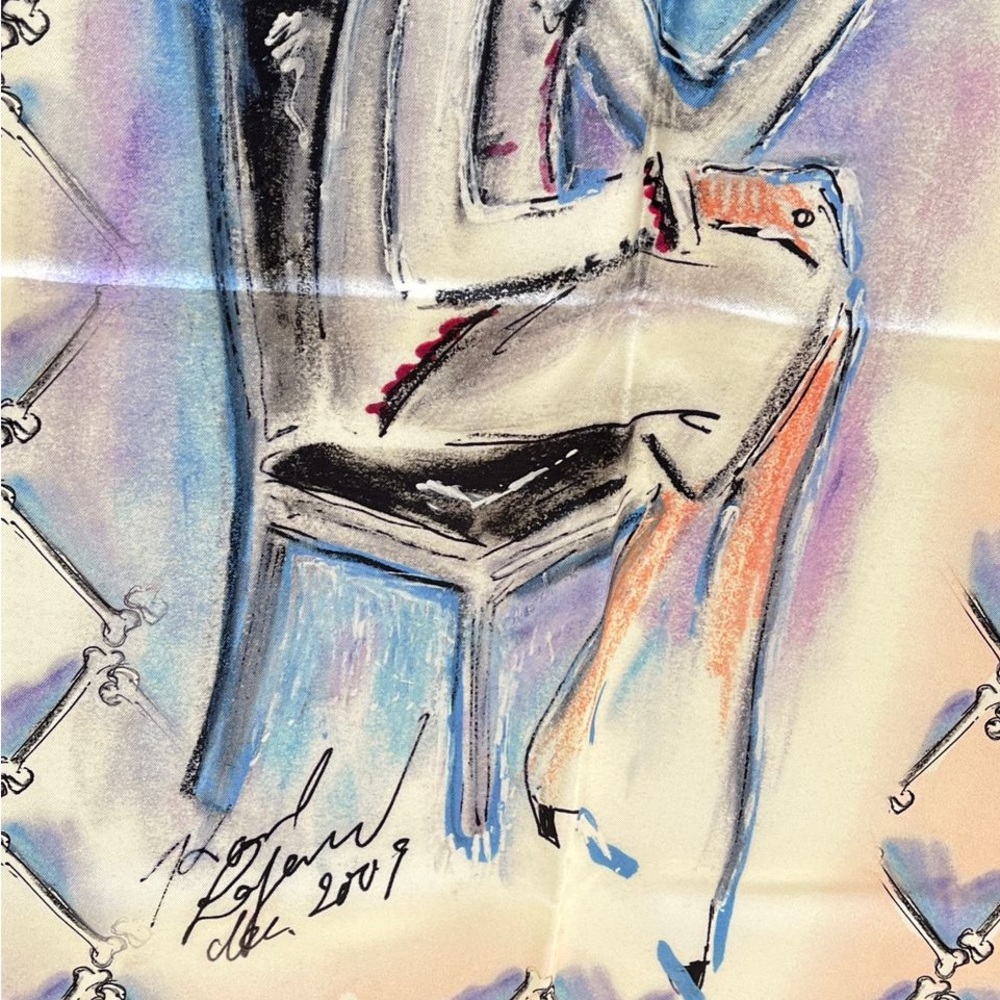 Chanel iconic Silk Les Vanites Scarf Multicolor - Picture 7 of 11